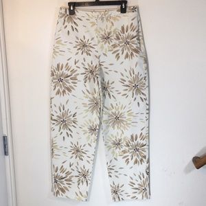 Talbots High Waisted Side Zip Stretch Cotton Pants